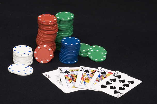 ロイヤル ストレート フラッシュ - ポーカーの手 - 写真・画像