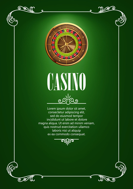 Banner with Casino Logo - Vektör, Görsel