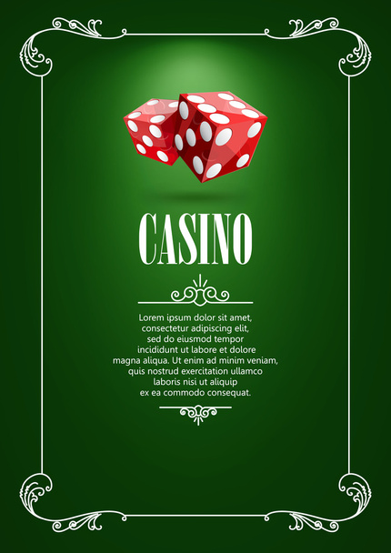 Casino poster template - Vector, afbeelding