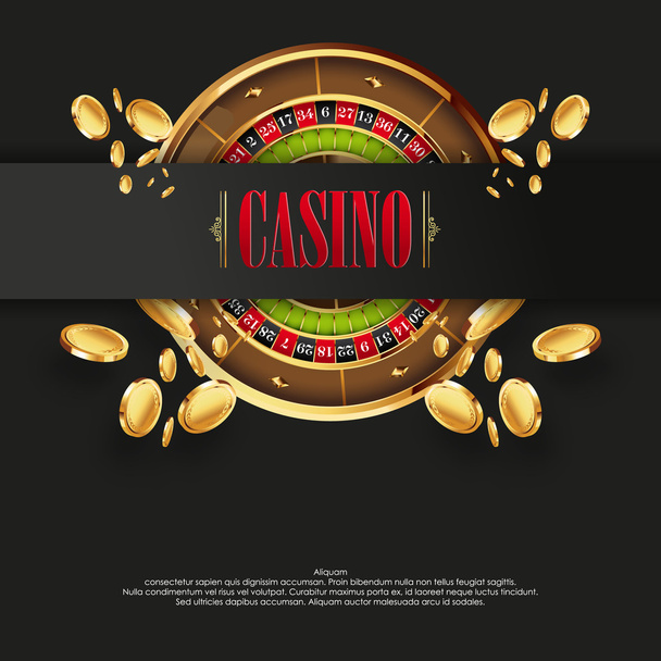 Casino poster template - Vektör, Görsel
