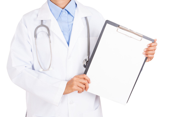 Doctor woman holding with clipboard - Photo, Image