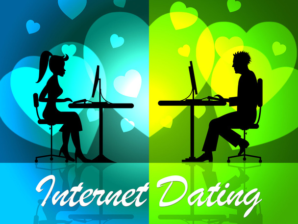 Internet Dating Web sitesi ve tarihi temsil eder  - Fotoğraf, Görsel