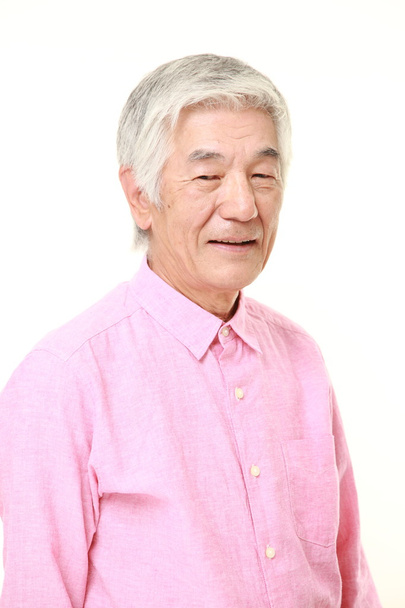 senior Japanese man smiles - Fotó, kép