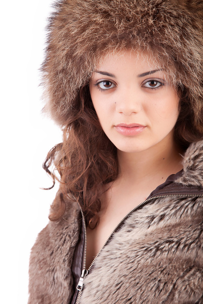 téli öltözött nő - Fotó, kép