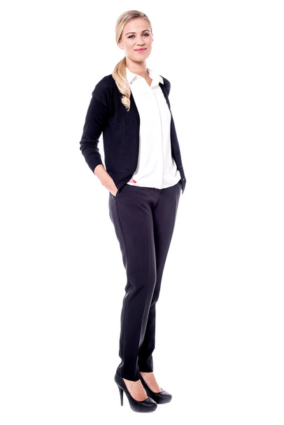 Full length portait of business woman - Foto, afbeelding