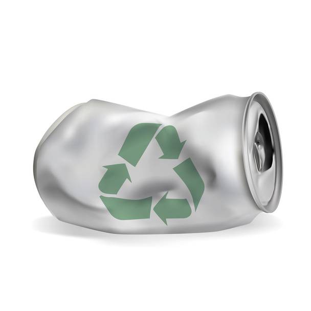 jammed aluminum can - Vector, Imagen