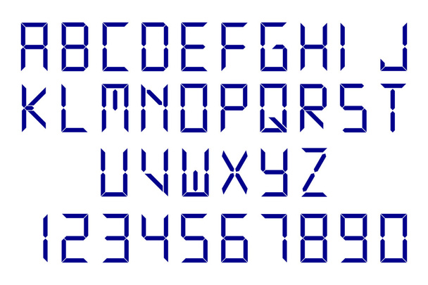 Цифровий синій шрифту
 - Вектор, зображення