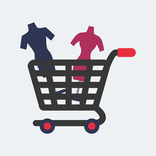 Diseño de compras. Icono de ventas y retail. Ilustración aislada, vector
 - Vector, Imagen