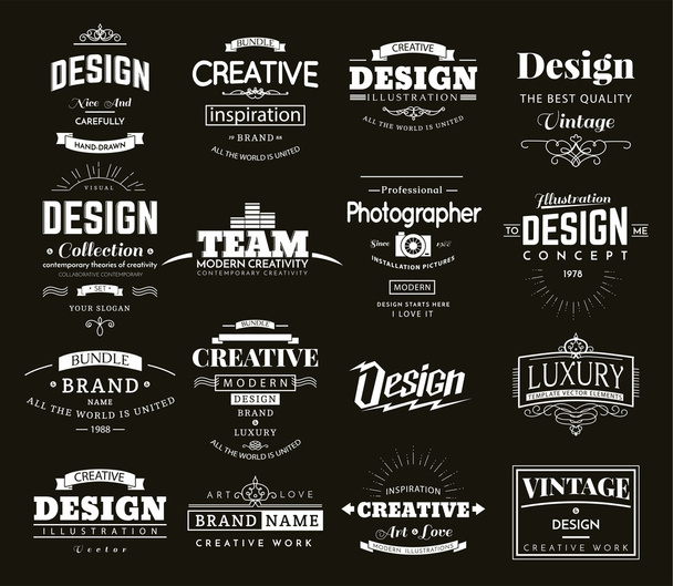 Retro Design Creative Vintage labels - Vettoriali, immagini
