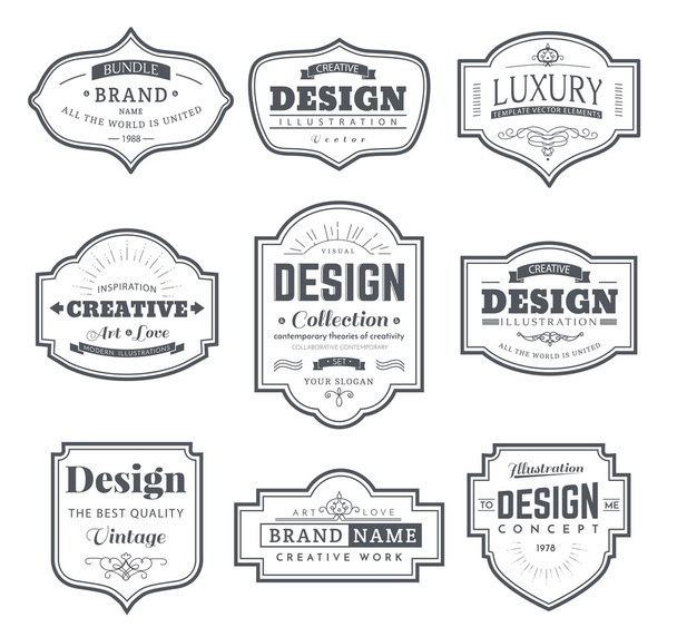 Retro Design Creative Vintage labels - Vector, afbeelding