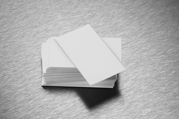 Простой макет визитной карточки на кисти стального фонда Фото
 - Фото, изображение