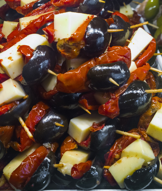 Olivový salát na trhu s potravinami - Fotografie, Obrázek