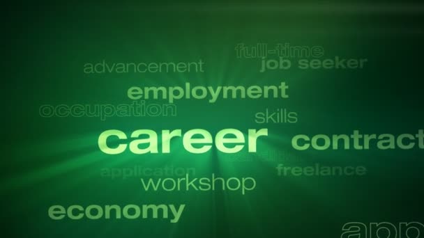 Jobs und Beschäftigung Wortschleife - Filmmaterial, Video