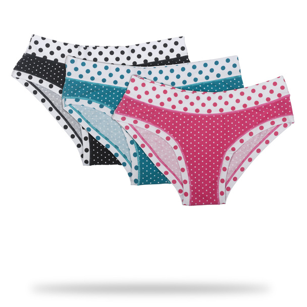 three different female panties isolated - Foto, Imagen