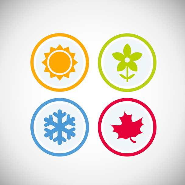 Vector seasons icons - Вектор, зображення