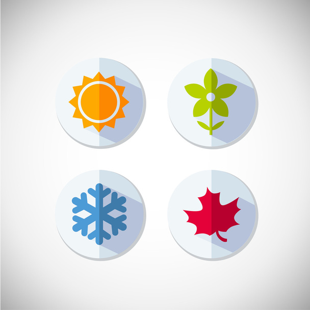 Vector seasons icons - Vetor, Imagem