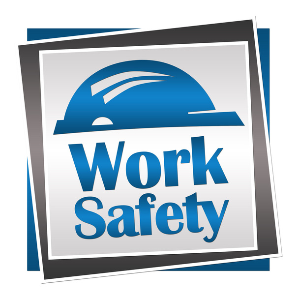 Εργασία ασφάλεια μπλε γκρι τετράγωνα  - Φωτογραφία, εικόνα