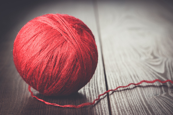 red ball of threads - Photo, image