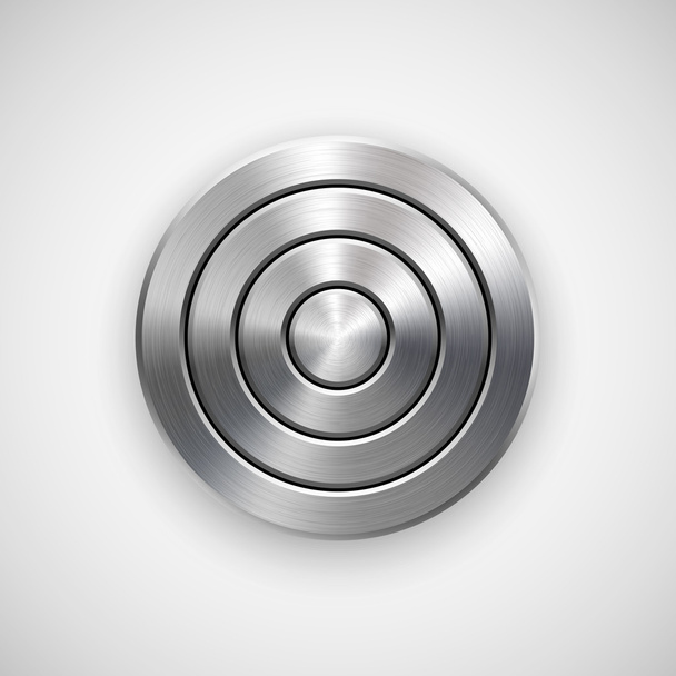 Abstract Technology Circle Metal Badge - Vector, afbeelding