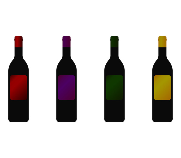 conjunto de garrafas de vinho
 - Foto, Imagem