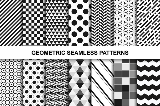 Coleção de padrões geométricos sem costura
. - Vetor, Imagem