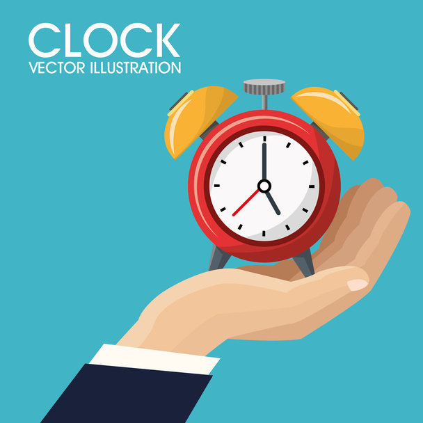Clock design. time icon. flat illustration, vector graphic - Vector, Image