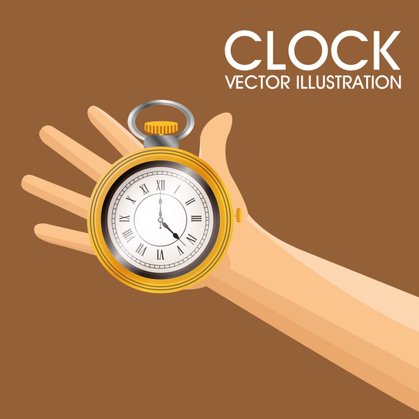 Clock design. time icon. flat illustration, vector graphic - Vector, Image