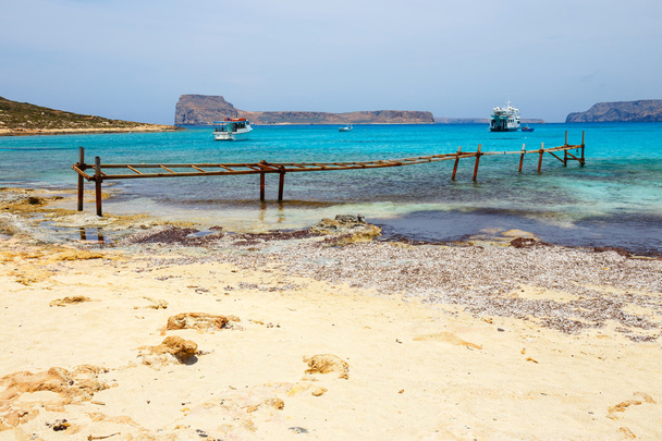 Вид на красивый пляж в Балос Лагун, Крит
 - Фото, изображение