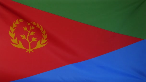 Eritrea Bandiera tessuto reale da vicino
 - Filmati, video