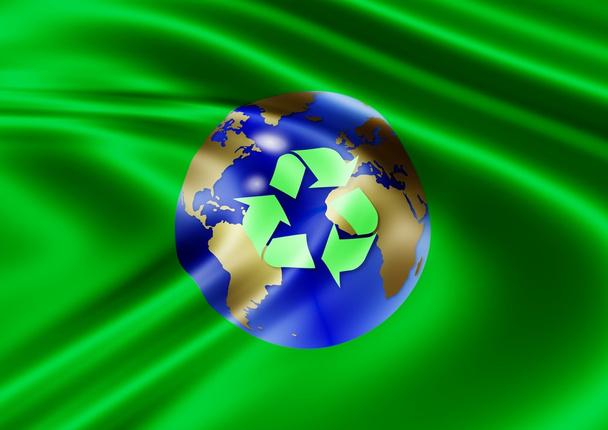 Weltfahne recyceln - Foto, Bild