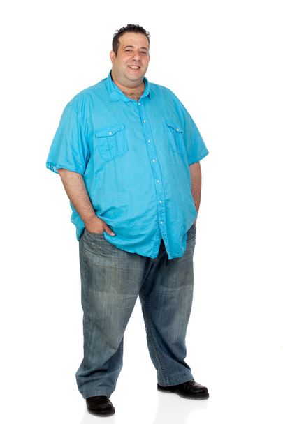 Hombre gordo feliz
 - Foto, imagen