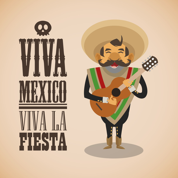 Дизайн мексиканской культуры, векторная иллюстрация
 - Вектор,изображение