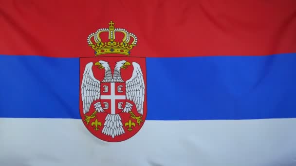 Serbia Bandiera tessuto reale da vicino
 - Filmati, video