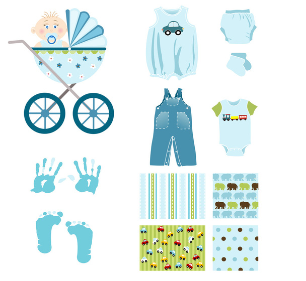 Elementos bebé niño
 - Vector, Imagen