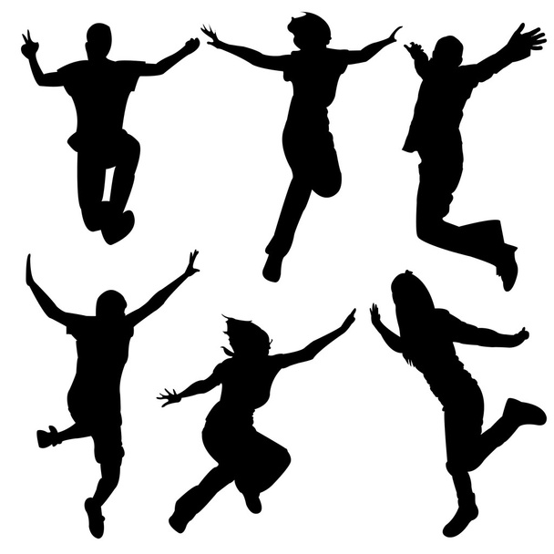 Danse du saut à la silhouette
 - Vecteur, image