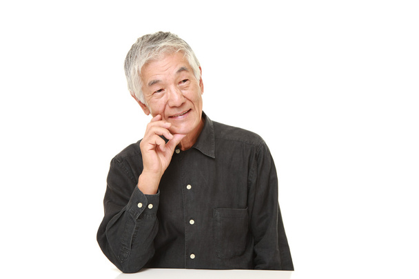 senior Japanese man dreaming at his future　 - Zdjęcie, obraz