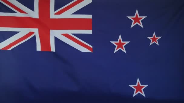 Nuova Zelanda Bandiera tessuto reale da vicino
 - Filmati, video