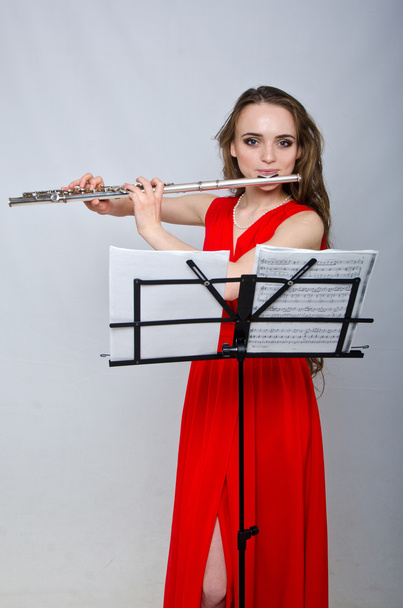 girl with a flute - Fotó, kép