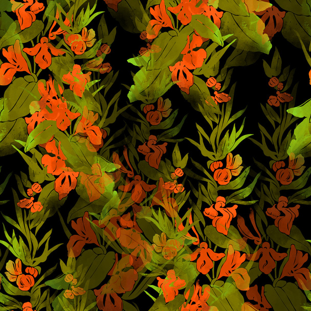 empreintes fleurs de prairie
 - Photo, image