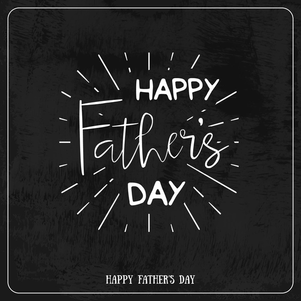 Happy Fathers Day Retro calligraphic - Vecteur, image