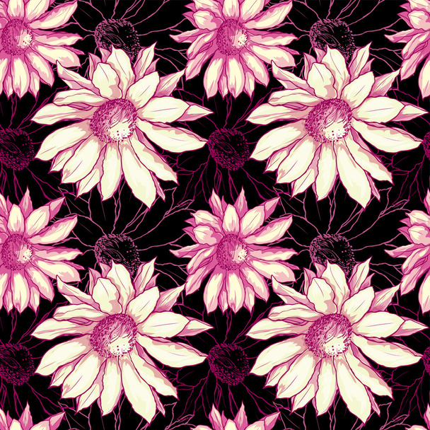 Seamles virág mintával - Vektor, kép