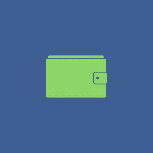 Brieftasche mit Bargeld einfaches Symbol auf weißem Hintergrund. Vektorillustration. - Vektor, Bild