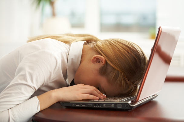 Exhausted business woman - Photo, Image