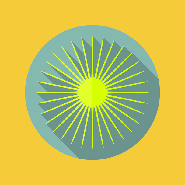 Векторный плоский символ солнца 1
 - Вектор,изображение