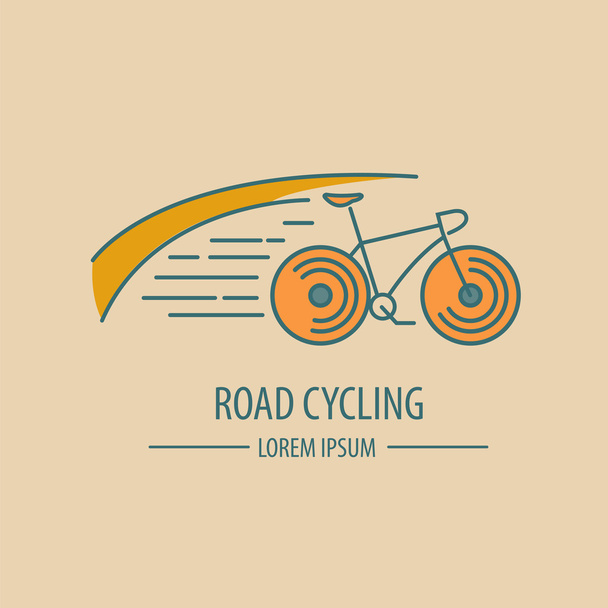 Bicycle thin line design logo template. Vector illustration - Vektor, kép