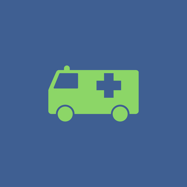 Icono de ambulancia. Plano
 - Vector, Imagen
