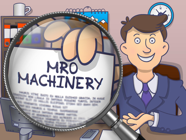 MRO machines door middel van lens. Doodle design. - Foto, afbeelding