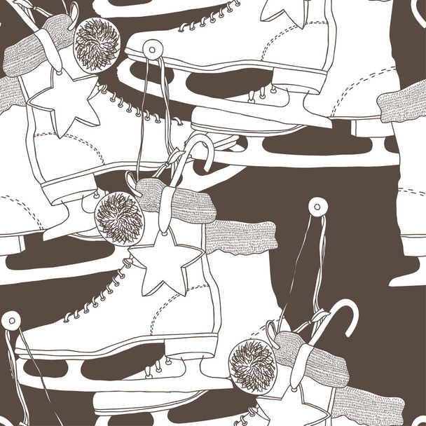 background with hockey skates - Вектор, зображення