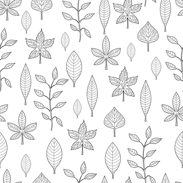 seamless pattern with autumn leaves - Vektor, Bild