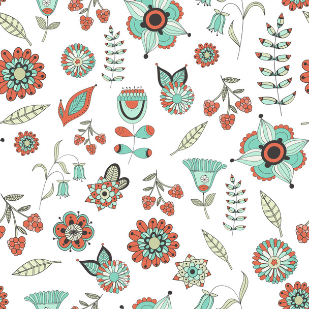 endless pattern with flowers - Vector, Image